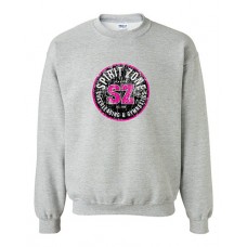 Spirit Zone Crewneck Sweatshirt DISTRESSED (Sport Grey)